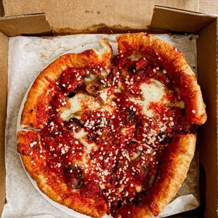 Deep Dish Supreme Pizza