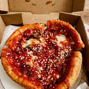 Deep Dish Supreme Pizza