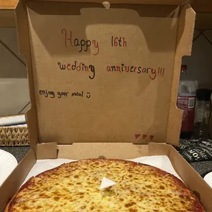 Anniversary message.