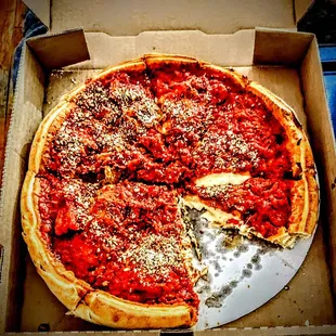 Chicago Style Deep-Dish with Fresh Mushroom - So Delicious!