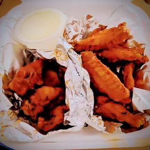 BBQ &amp; HOT Wings (HOT!!!) - Perfect cook and flavor!!! YES!