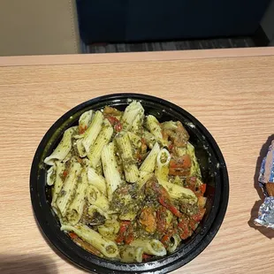 Gluten free pesto and veggies