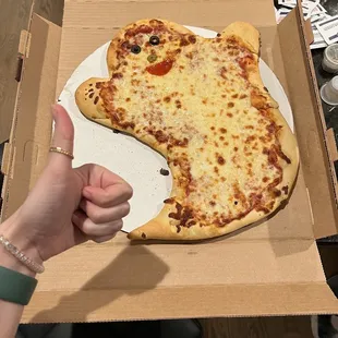 Ghost cheese pizza for Halloween!