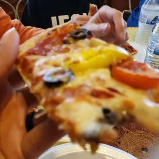 Jumbo Veggie with banana peppers.