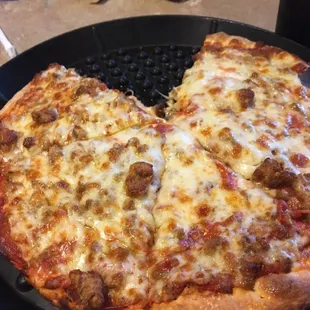 Sausage and Pepperoni pizza