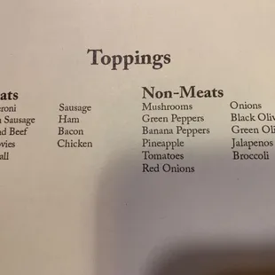Toppings