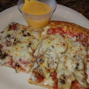 Sausage and mushroom on the buffet! Never happens in Mccordsville!