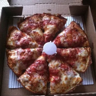 The small deep dish pepperoni pizza. Very tasty! But not real Chicago deep dish, so fyi.