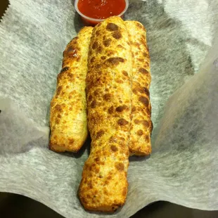 The pepperoni sticks - very tasty with tiny cubes of pepperoni, but overpriced at $4.50.