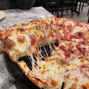Deep Dish Meat Pizza