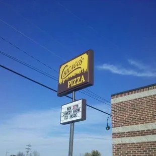 a sign for a restaurant