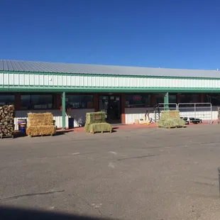 Hay, straw, firewood, corral panels- they have it all