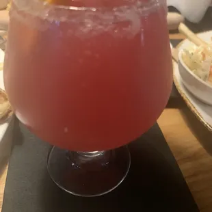 Pomegranate Martini Double- sugar rim