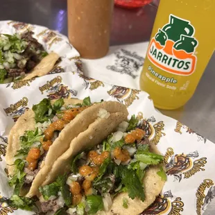 Carne Asada tacos with homemade tortillas