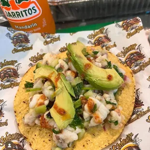 Shrimp ceviche tacos