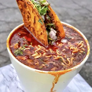 a taco in a bowl