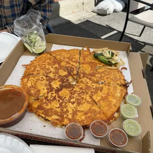everything in birria pizza box