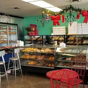 the interior of the bakery