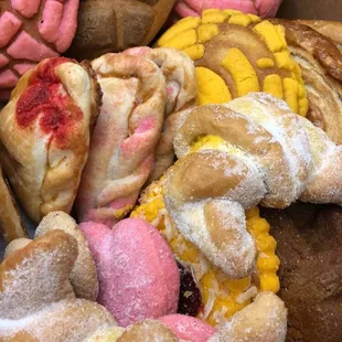 a variety of pastries