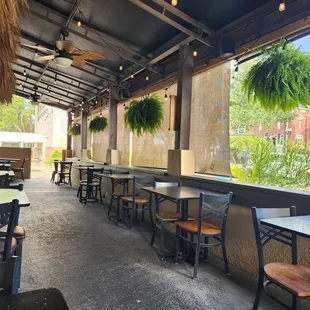 Outdoor patio seating