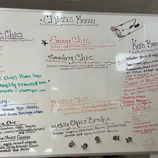 Here is the latest menu board.  Ask about their specials as well!!!