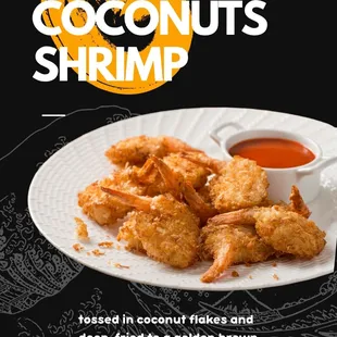 coconut shrimp with dipping sauce