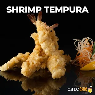 shrimp tempura and a mango