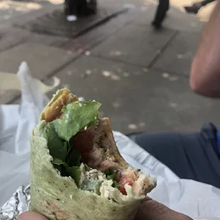 Today's Special: Tuna Salad, Lettuce and Tomato in a Spinach Wrap for $5.99