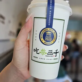 They were so busy that they were handle out these cups. Regardless tasted good