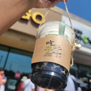 green boba milk tea