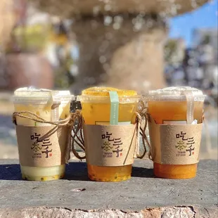 Lemon and Passion Fruit Condensed Milk 靑檸雪芙百香, Passion Fruit Green Tea 松針百香, Iced Peach Green Tea 蜜桃松針冰茶 (11/2024)