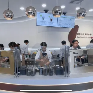 Counter and station