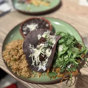 Carne Asada and Coconut Shrimp tacos