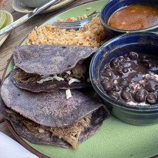 Gringo Tacos with Rice and Beans