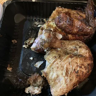 Half of an entire chicken