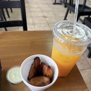 Sweet Plantains &amp; Passionfruit juice