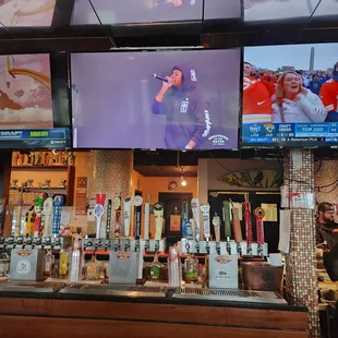 tvs and beer taps