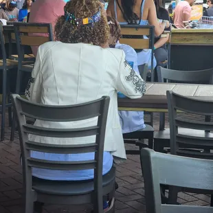 people sitting at tables