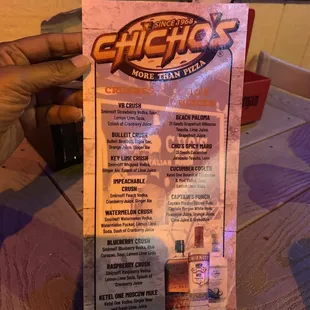 tacos, menu