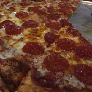 Half with spicy sauce and half with regular