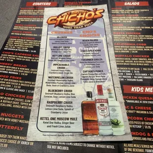 menu, pizza