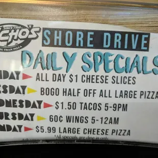 Daily Specials