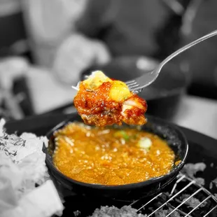 Soy garlic chicken dipping the tonkatsu house sauce