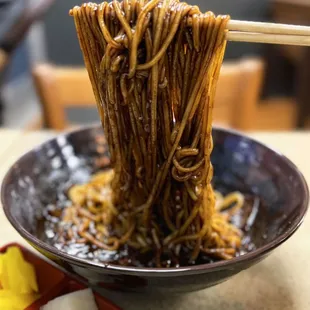 Jjajangmyeon after mixing