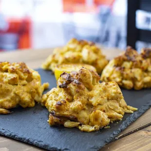 a close up view of a plate of food