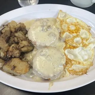 105. Homemade Biscuits and Sausage Gravy Platter