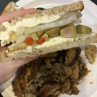 Cream Cheese and Olives Eggel