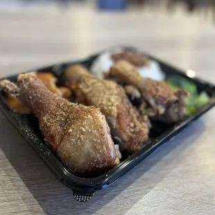 B25 Fried Chicken Quarter Rice plate