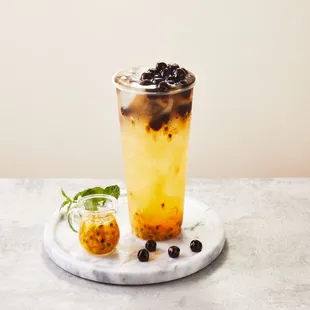 #D26. Passion Fruit Tea with Pearl and Jelly