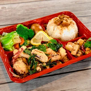 #B8. Fried Squid Rice Plate